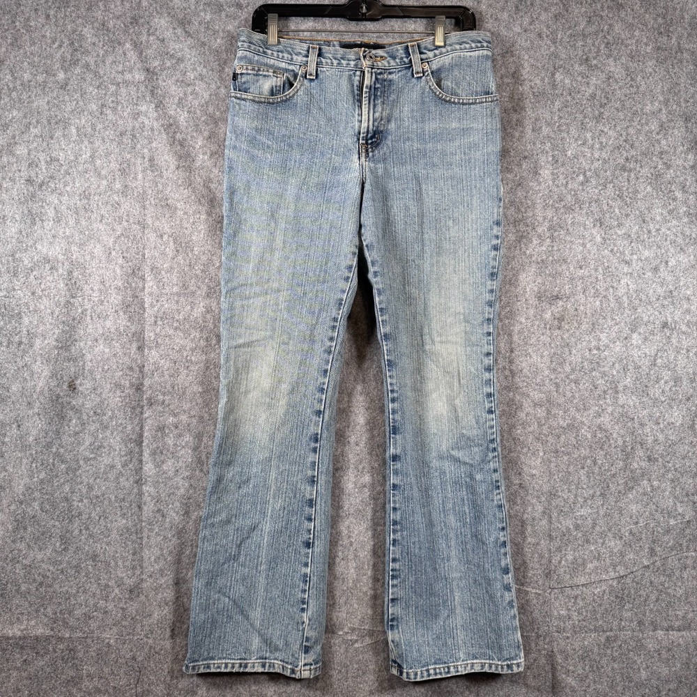 Vtg Express Low Rise Bootcut Jeans Womens Juniors 7/9 Light Wash Denim Y2K 2000s